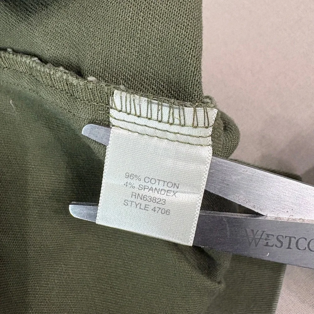 Christopher & Banks Maxi Skirt Womens Size 10 Green Denim Stretch Front Slit